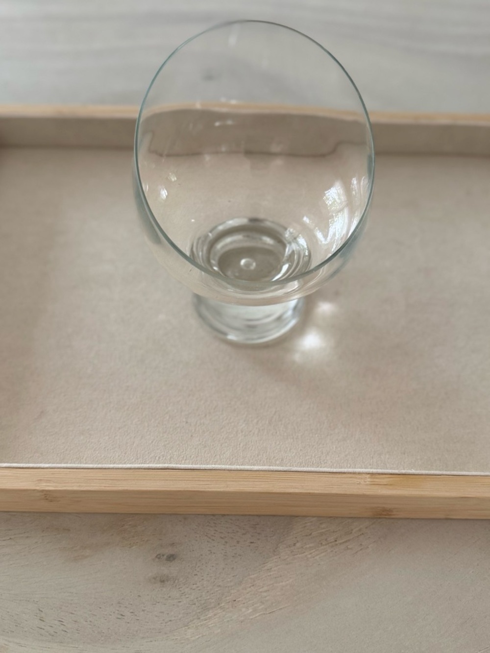 Modern Clear Glass Slant Cut Footed Bowl Satellite Trinket Dish Terrarium